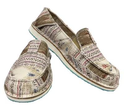 Very G Women's Aztec Design Annie Slip On Shoes In Beige In Multi