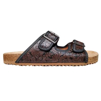 Very G Women's Berry Slide Sandals In Black/ Chocolate In Brown