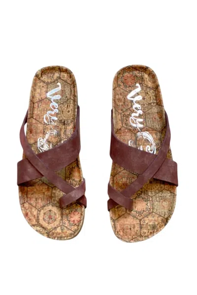 Very G Women's Better Be Me Sandals In Wine In Pink