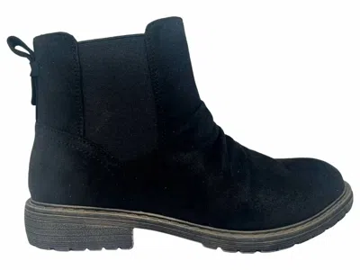 Very G Women's Burbank Slip On Ankle Boot In Black In Blue