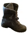 Very G Women's Canvas Ankle Boots In Charcoal Grey