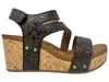 Very G Women's Casper Tooled Wedge In Chocolate In Multi