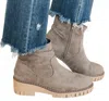 Very G Women's Casual Suede Boots In Beige In Brown
