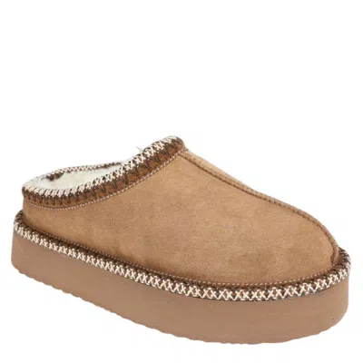 Very G Women's Christy Slip On Platform Slipper Mule In Tan In Brown