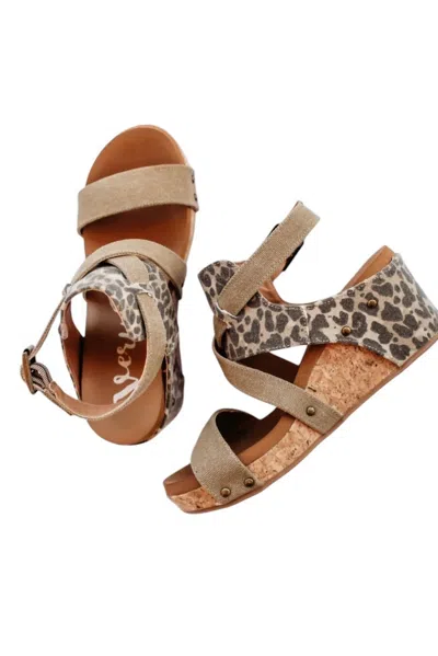 Very G Women's Claire Wedge Sandal In Leopard In Multi