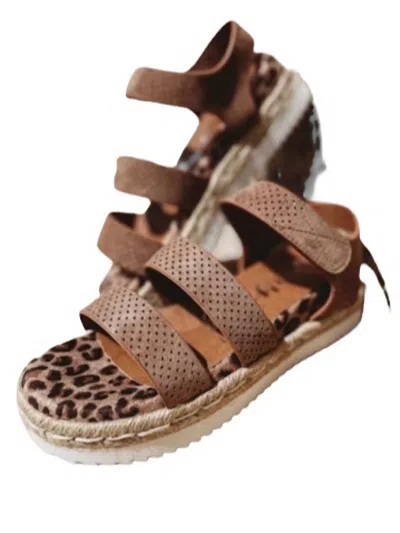 Very G Women's Club Sandal In Taupe Leopard In Brown