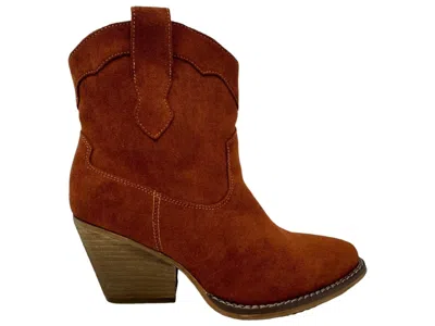 Very G Women's Deirdra Ankle Bootie In Rust In Brown
