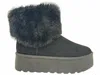 Very G Women's Everlie Faux Fur Lined Bootie In Gray In Gray