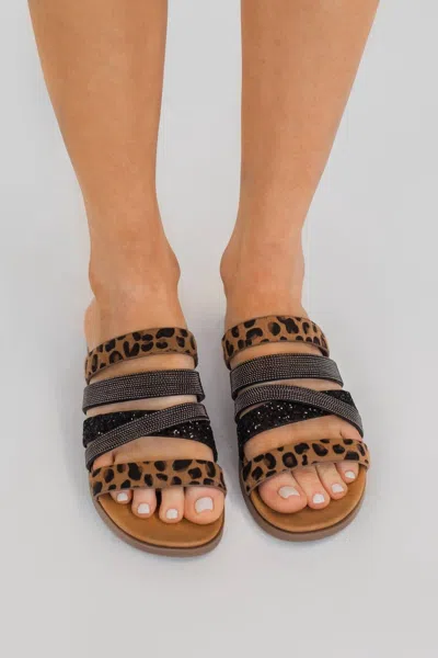 Very G Women's Ginger Sandals In Tan Leopard In Multi