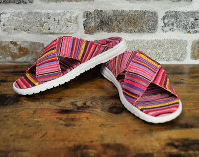 Very G Women's Gypsy Jazz Sandals In Pink Ocean In Multi