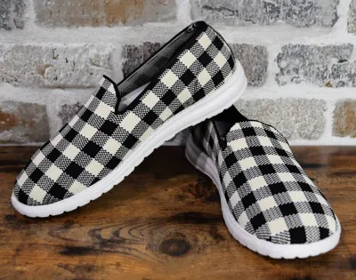 Very G Women's Gypsy Jazz Swift Slip-ons In White And Black