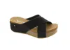 Very G Women's Hero Wedge Sandals In Black In Black