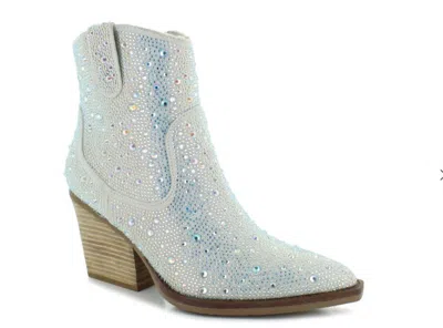 Very G Women's Kady Rhinestone Studded Boots In Silver
