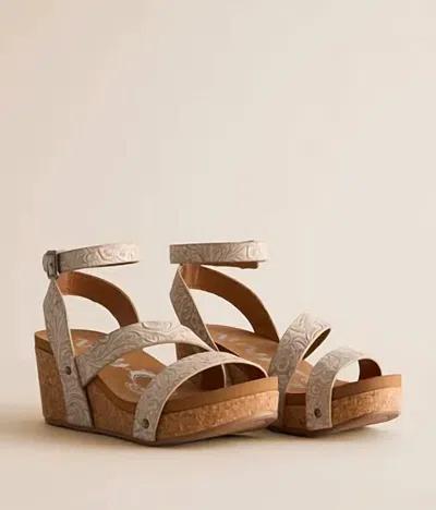 Very G Women's Kiara Wedge Sandal In Green In Brown