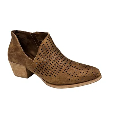 Very G Women's Laserette Bootie In Tan In Brown