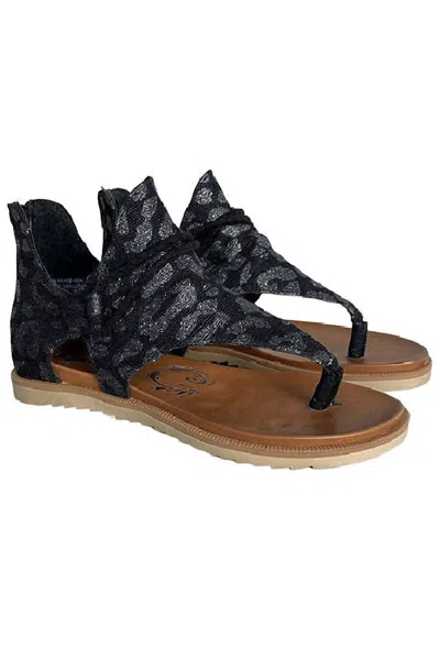 Very G Women's Leopard Corey Sandals In Black