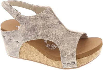 Very G Women's Liberty Platform Wedge Sandal In Cream In White