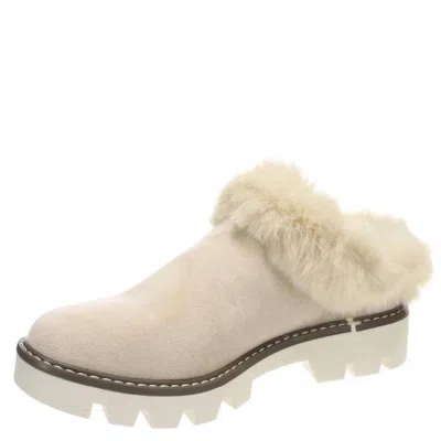 Very G Women's Mahika Fur Lined Clog In Cream In White
