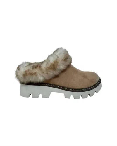 Very G Women's Mahika Fur Lined Clogs In Light Taupe In Brown
