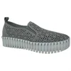 Very G Women's Nicole Perforated Edge Slip On Sneaker In Grey In Gray