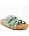Very G Women's Nora Three Sandal In Turquoise In Blue