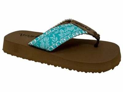 Very G Women's Pamela Flip Flop In Turquoise In Blue