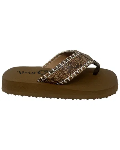 Very G Women's Pamela Flip Flop Sandal In Brown