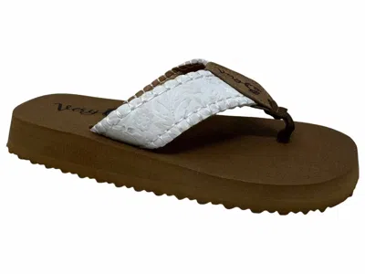 Very G Women's Pamela Flip Flops In White In Multi