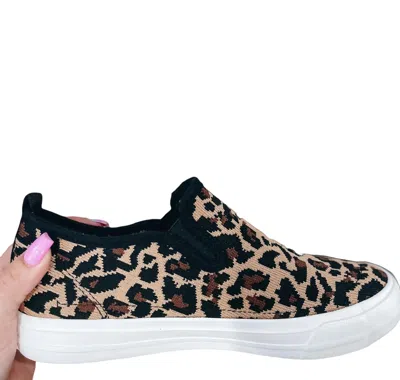 Very G Women's So Fly Leopard Slip On Sneakers In Black
