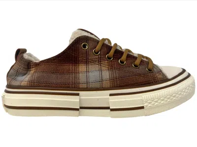 Very G Women's "soli" Plaid Shoe In Brown