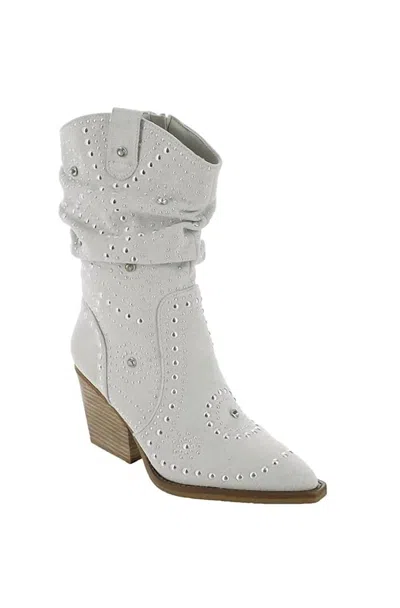 Very G Women's Stellar Studded Boot In Cream In White
