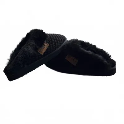 Very G Women's Sweater Slipper In Black