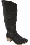 Very G Women's Tall Bling Boots In Black