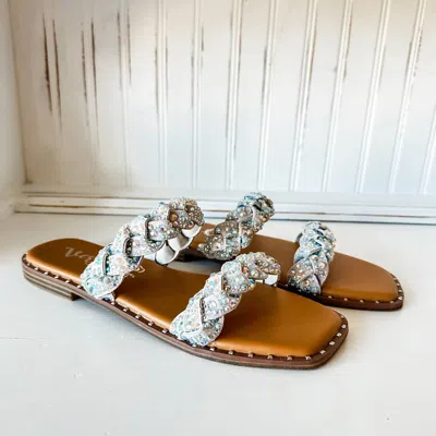 Very G Women's Twisty Sandal In Cream In Silver