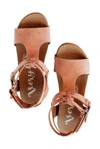 Very G Women's Willa Wedge Sandal In Coral In Pink