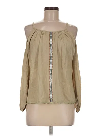Pre-owned Very J 3/4 Sleeve Blouse In Tan