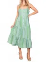 Very J Beach Vibe Boho Dress In Kelly Green