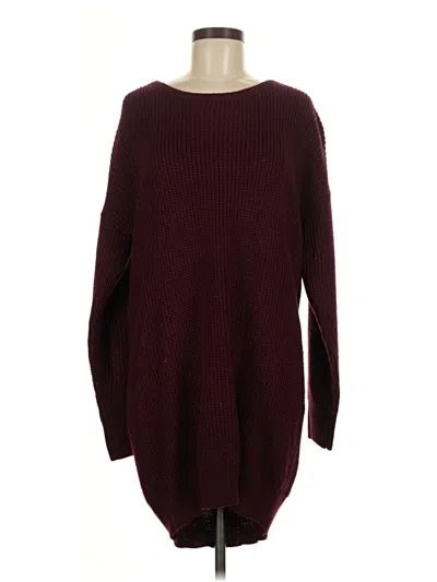 Pre-owned Very J Casual Dress In Burgundy