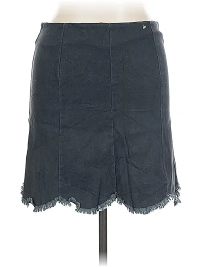Pre-owned Very J Denim Skirt In Gray