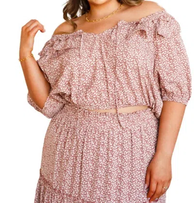 Very J Golden Hour Top In Rose In Multi