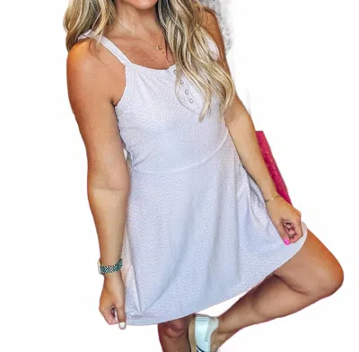 Very J Haze Active Mini Romper Dress In Lavender In White