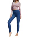 Very J Honeycomb Leggings In Blue In Blue