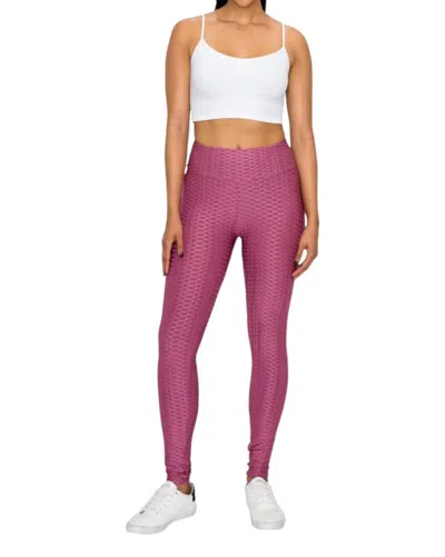 Very J Honeycomb Leggings In Mauve In Pink