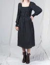 Very J Kiera Midi Dress In Black