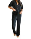 Very J Low Key Perfect Plisse Set In Black In Black