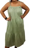 Very J On My Way Maxi Dress In Sage Green In Multi