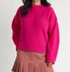 Very J Oversized Sweater In Hot Pink In Pink