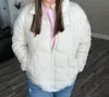 Very J Puffer Jacket In Cream In White