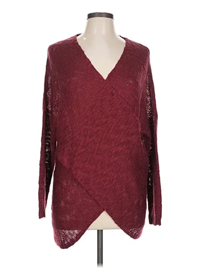 Pre-owned Very J Pullover Sweater In Burgundy