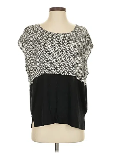 Pre-owned Very J Short Sleeve Blouse In Black